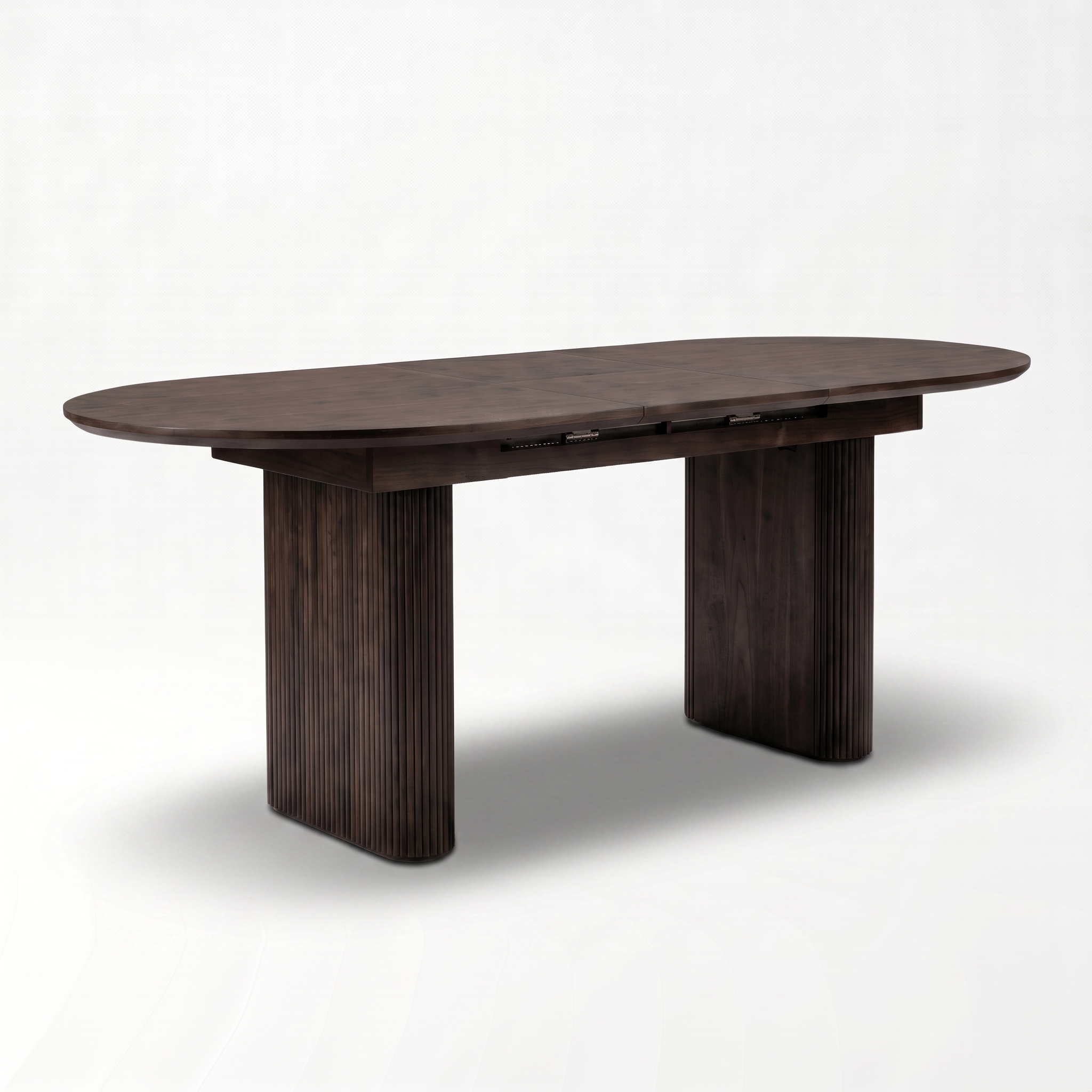 Linden Extendable Fluted Oak Dining Table