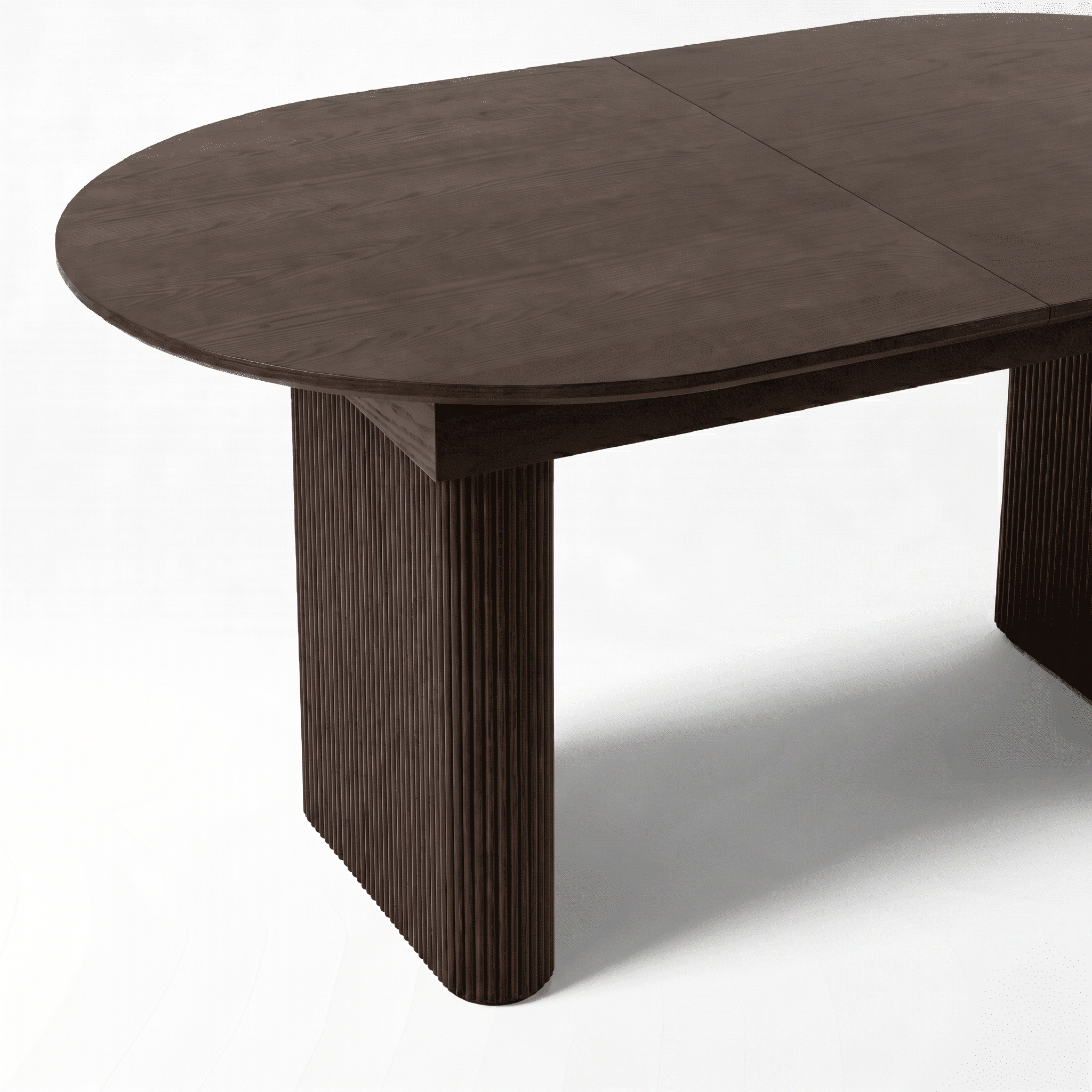 Linden Extendable Fluted Oak Dining Table
